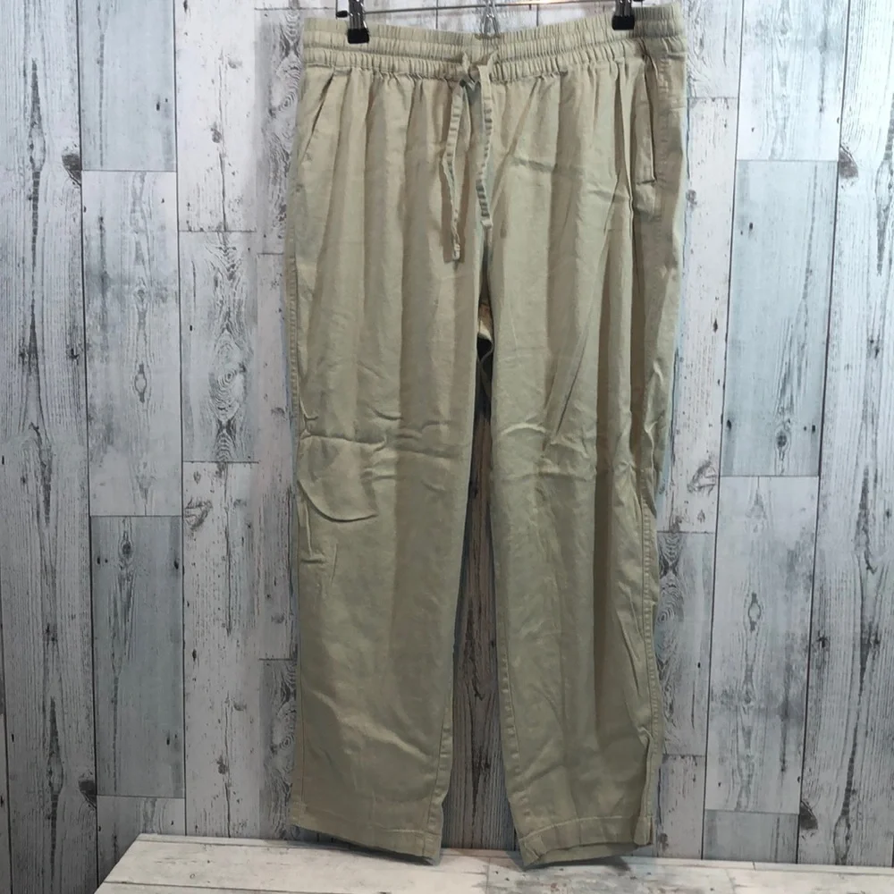 32 Degrees Cool Linen Blend Pull On Ankle Pants Large - Picture 2 of 9